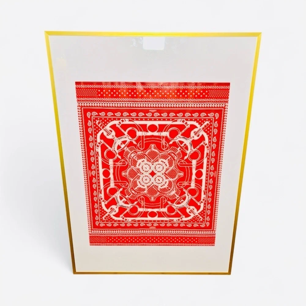 Hermès Emblematic Wrapping Paper or Frame As Art– Rare 2018 Authentic (1 Sheet)